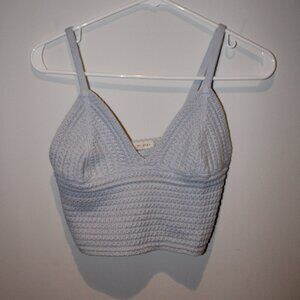 Knit Light Blue Cropped Tank